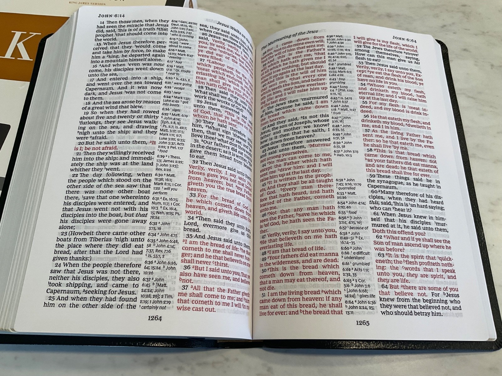 KJV Comfort Print Reference Giant Print Bible in Black Bonded Leather
