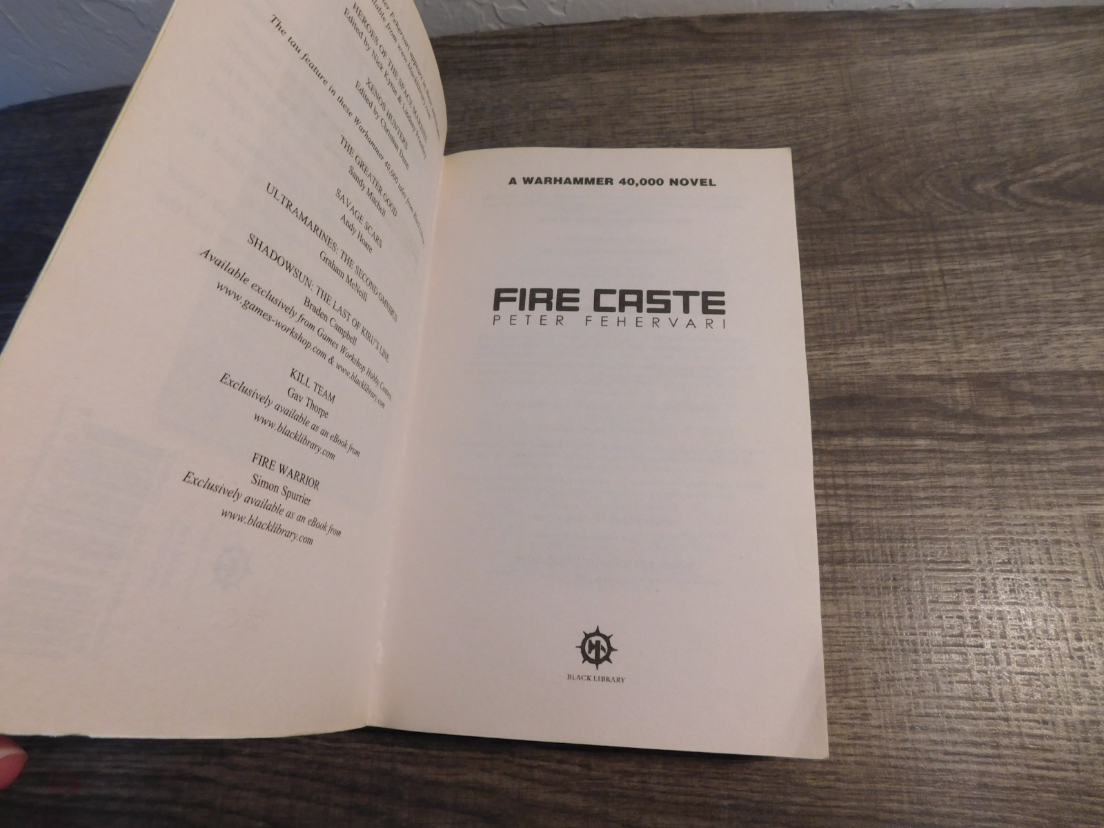 Fire Caste (Warhammer) by Peter Fehervari 2013 Black Library Paperback Book