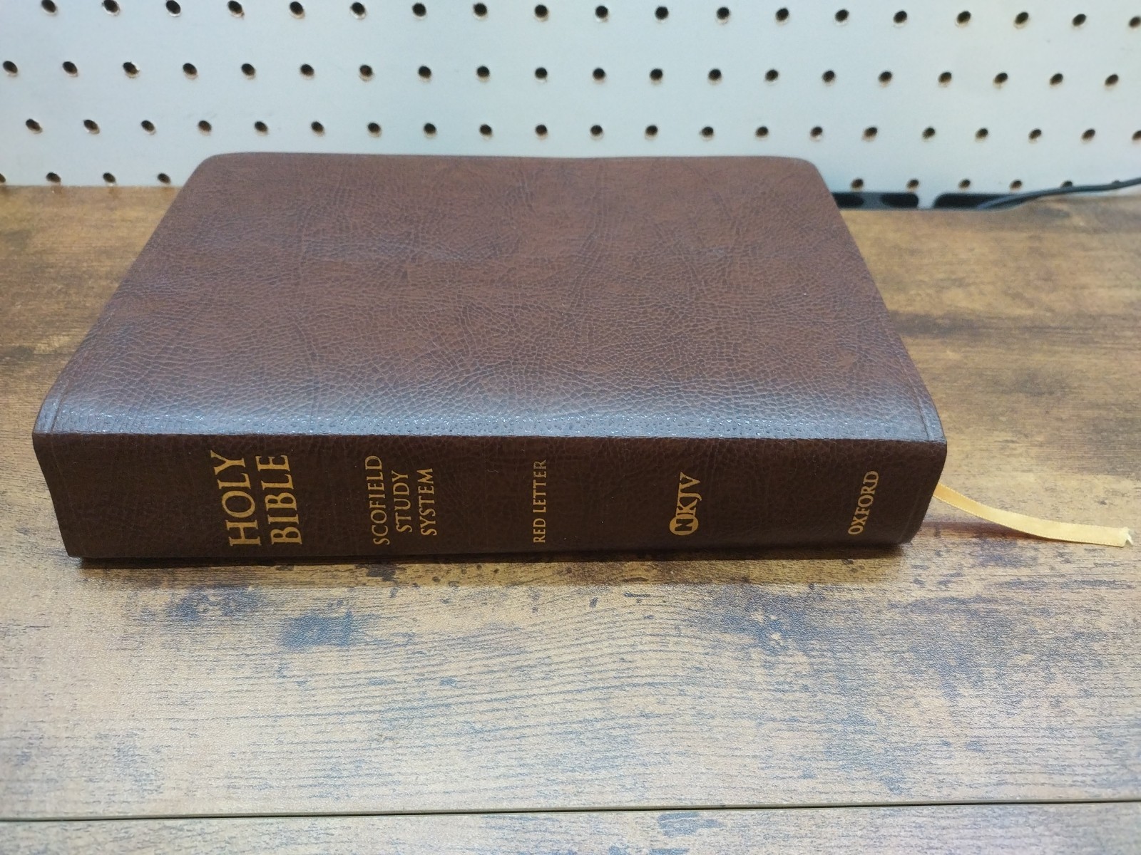 Holy Bible Scofield Study System Brown Leather NKJV Red Letter 2002 Oxford