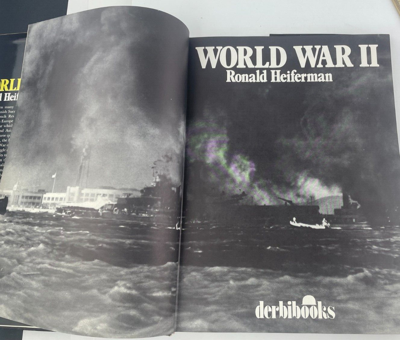 World War II Hardcover Book Ronald Heiferman 1973 1st Edition Vintage -13×9″