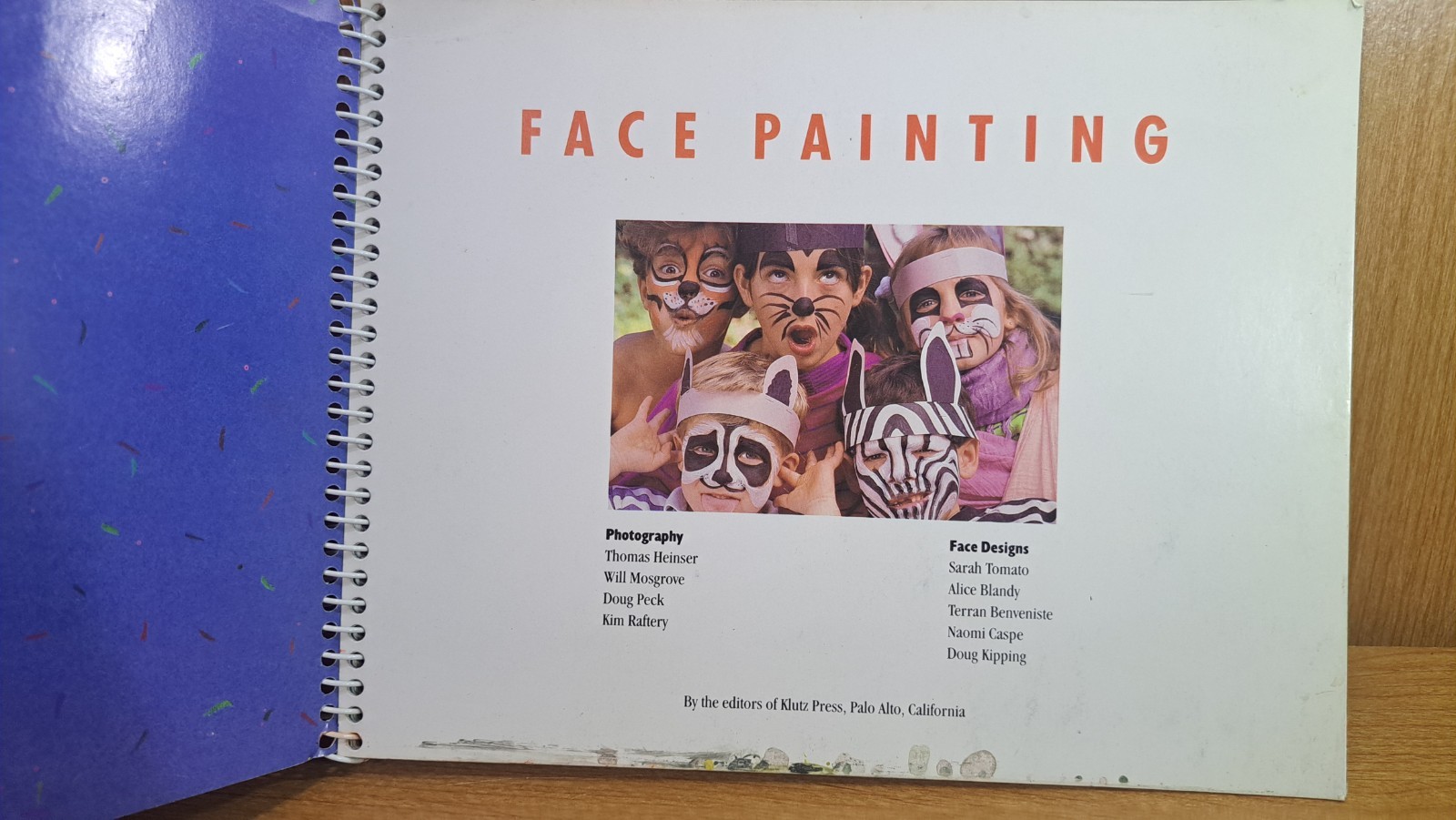 Face Painting by Klutz Editors 1990, Spiral Book (no Paint)