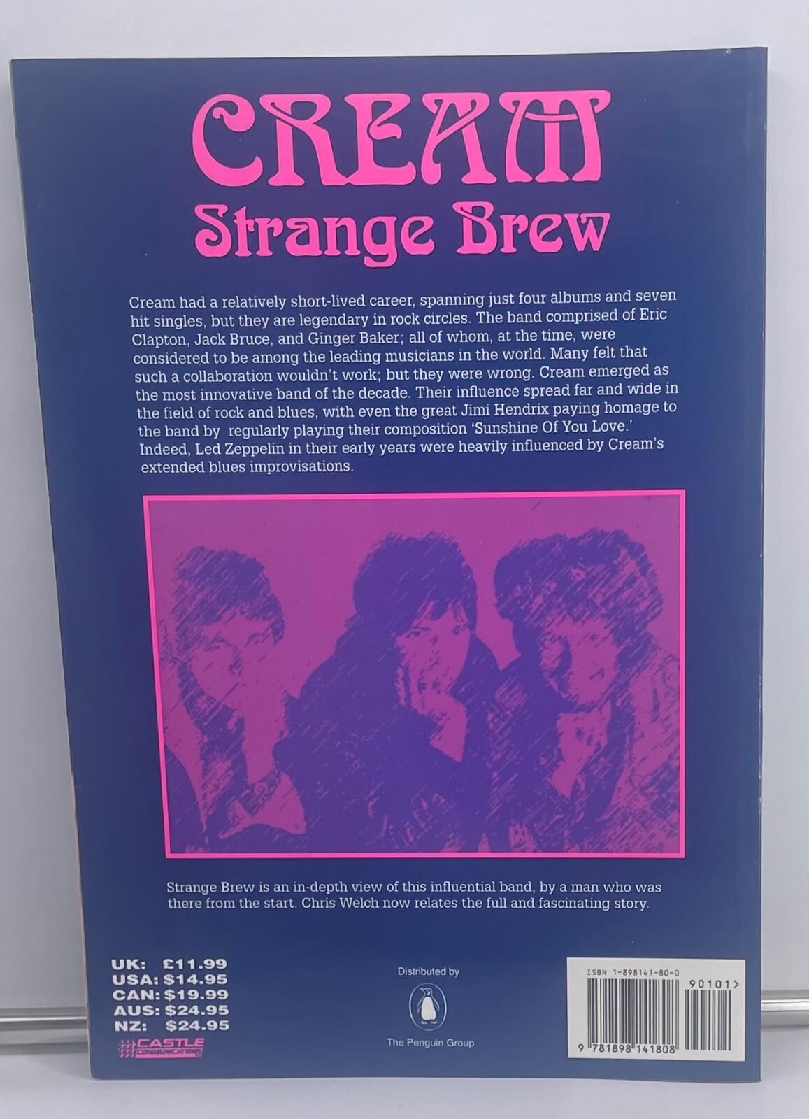 Cream: Strange Brew by Chris Welch, 1994 Near Fine trade paperback, Castle Comm.