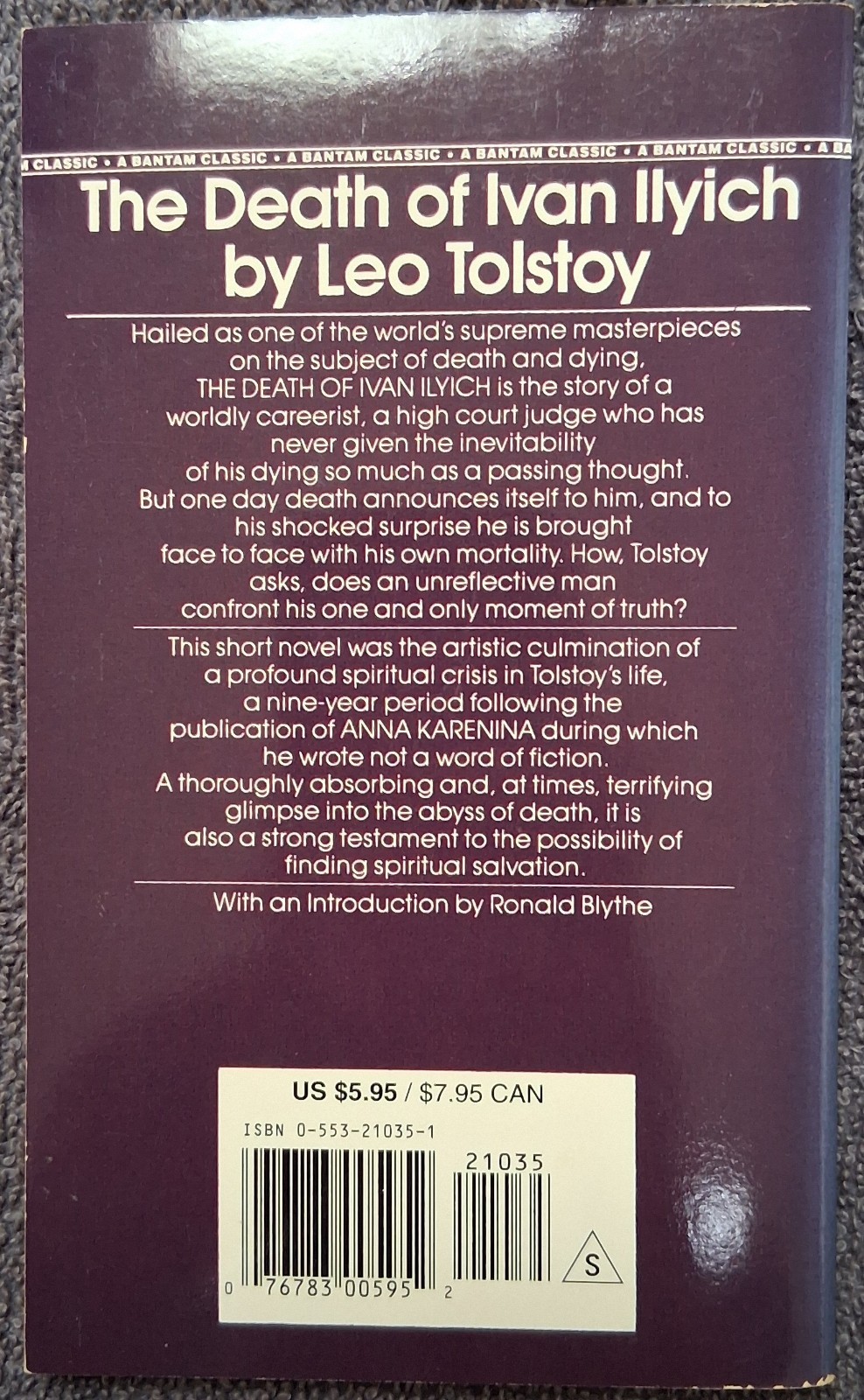 Leo Tolstoy The Death Of Ivan Ilyich Classic