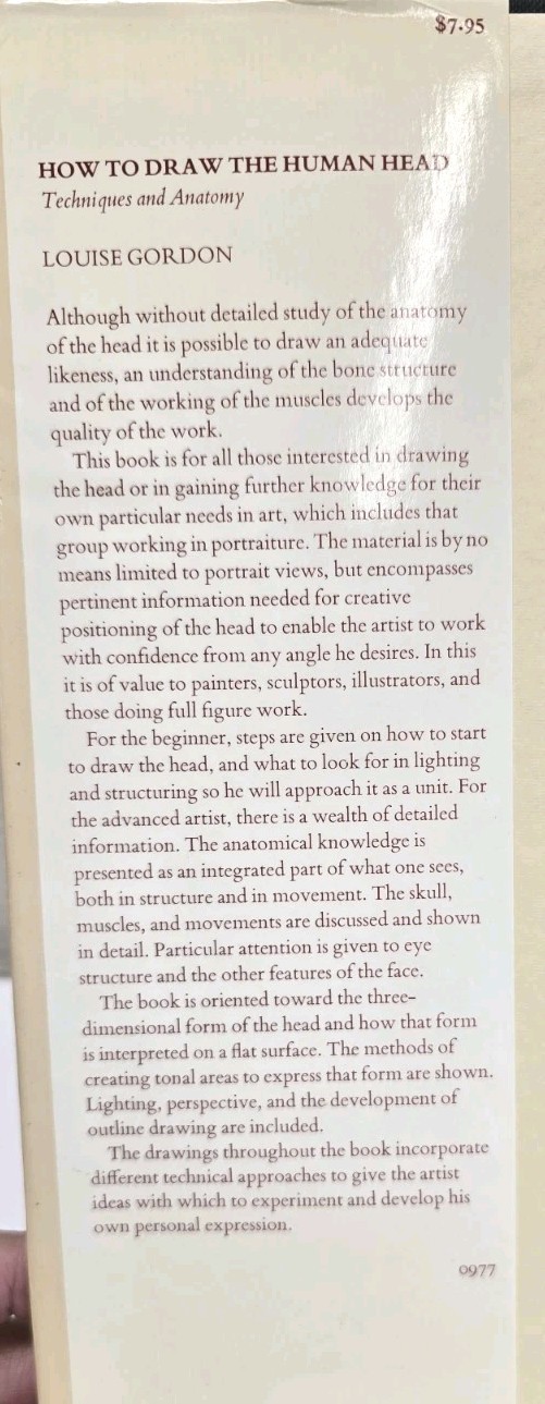 How To Draw The Human Head Techniques And Anatomy By Louise Gordon 1977