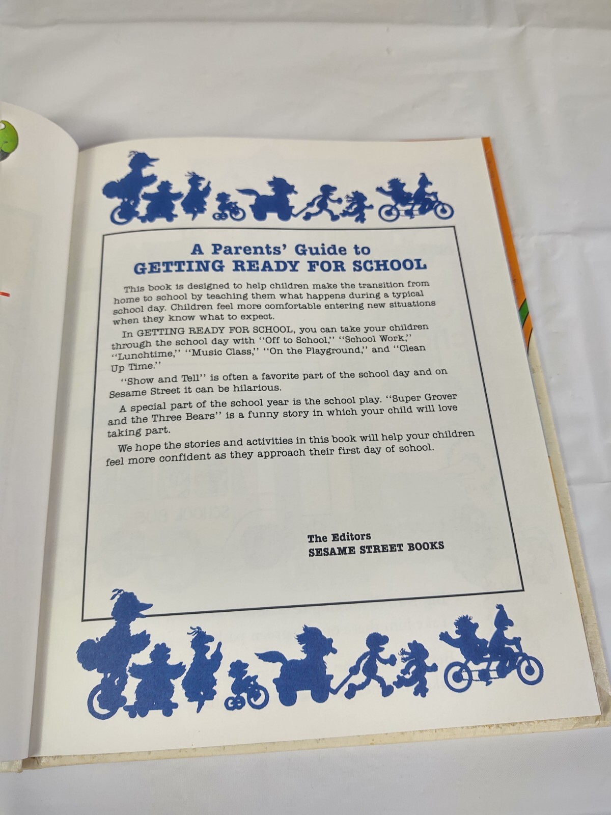 Vtg 89 On My Way With Sesame Street Volume 3 Getting Ready For School Book CTW