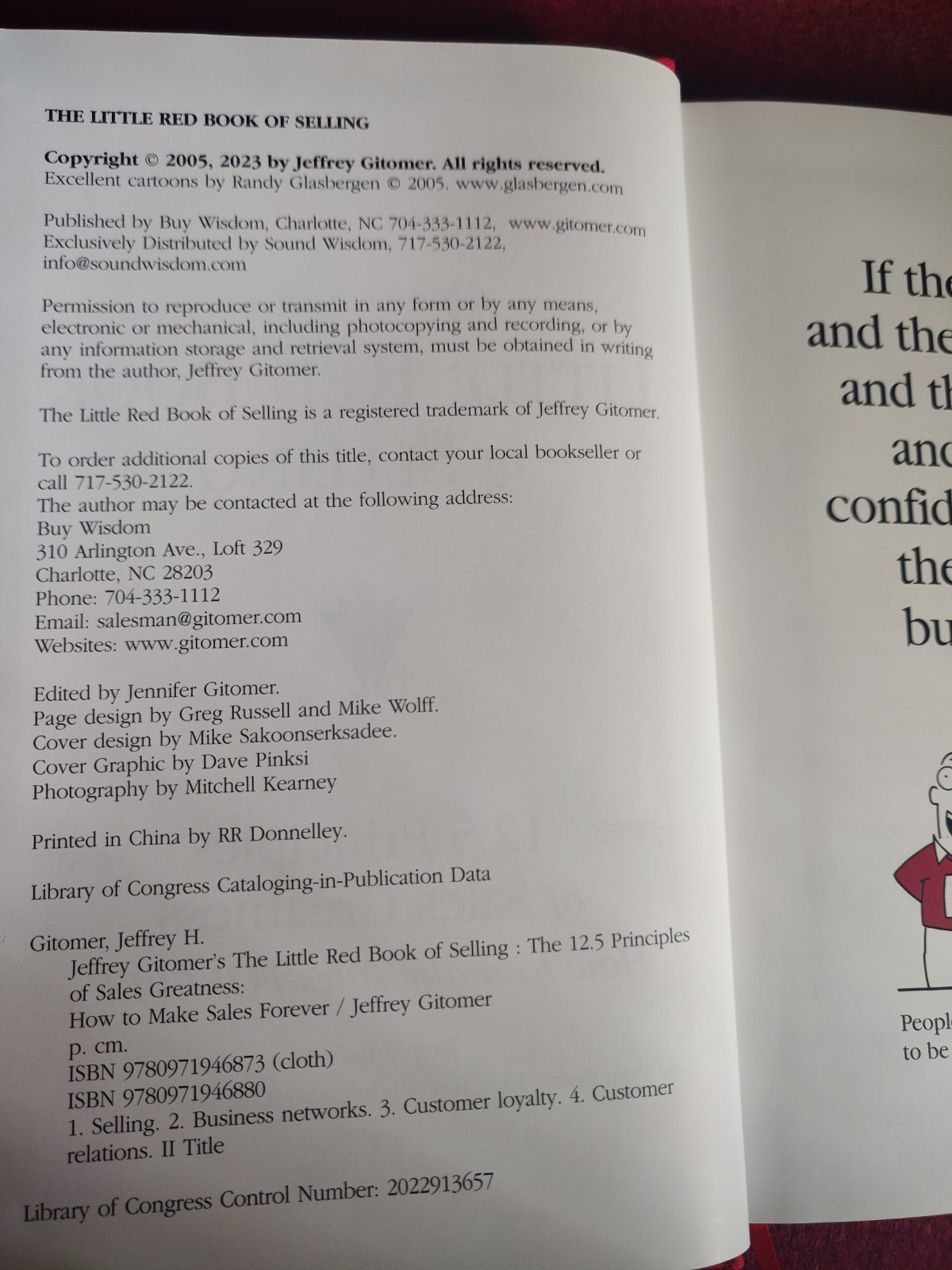 Jeffrey Gitomer Little Red Book of Selling Hardcover 2023 Sales Guide