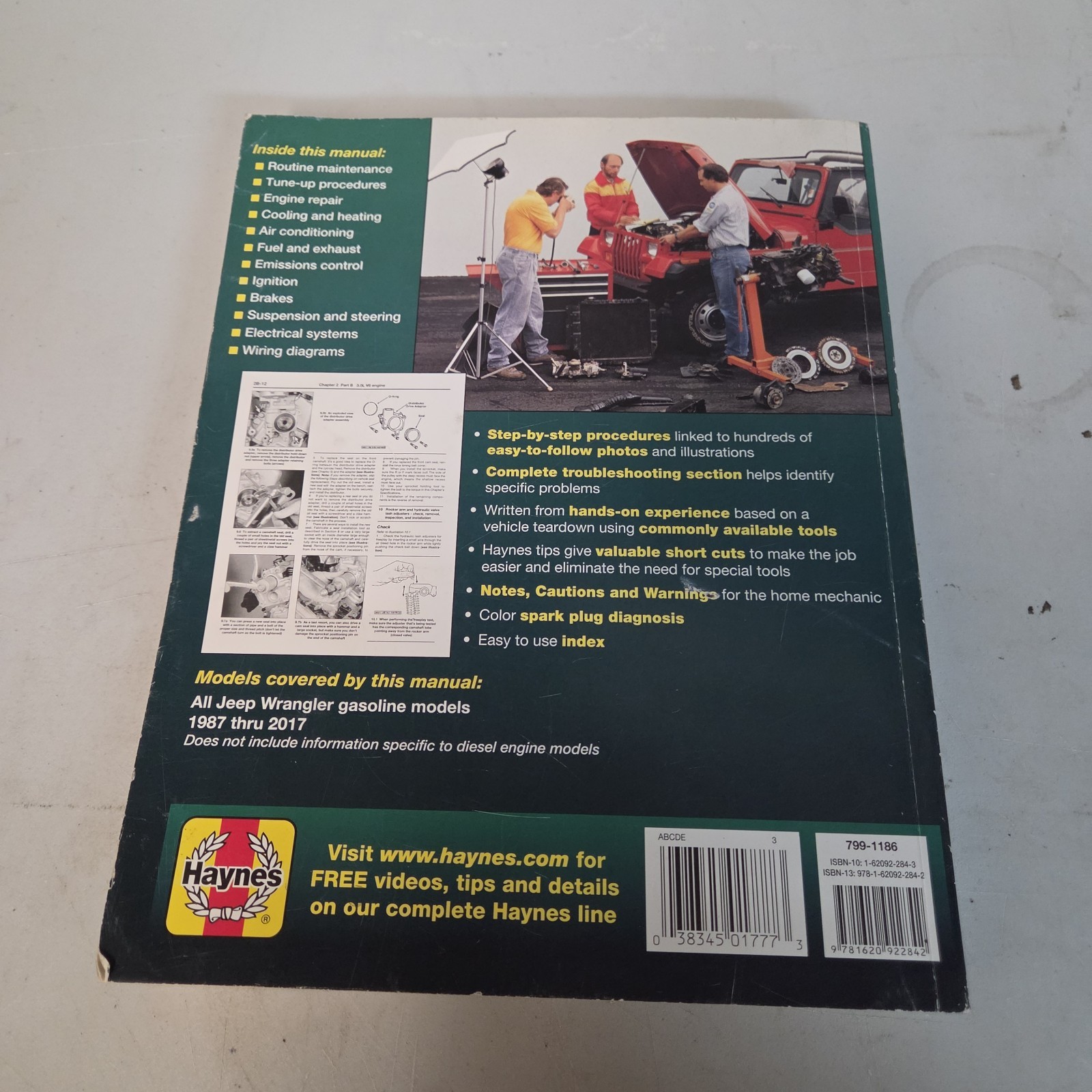 Jeep Wrangler 4-cyl & 6-cyl, 2WD & 4WD – Paperback, by Haynes Publishing – Good
