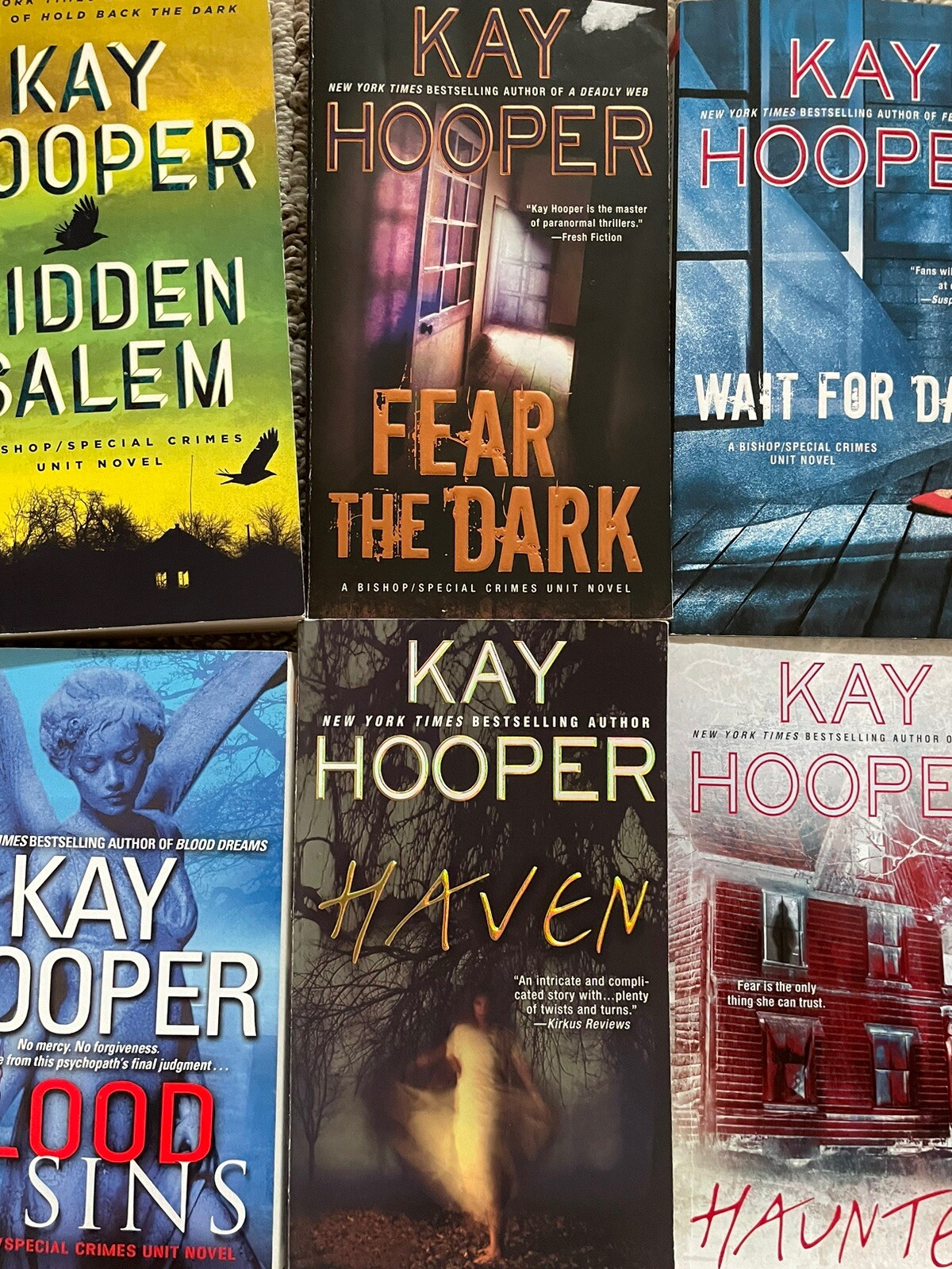 Kay Hooper Lot 10 PB Bishop /Special Crimes Unit Series Quinn Thief Files