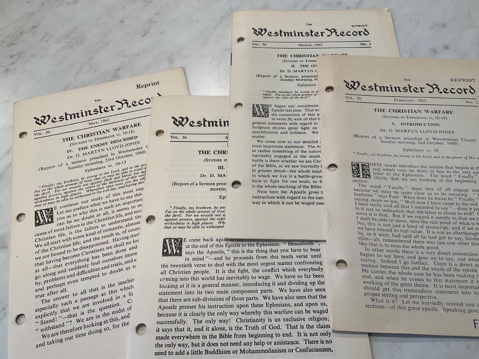 4 Westminster Record Ephesians Ch 6 Martyn Lloyd Jones 1962 The Enemy Described