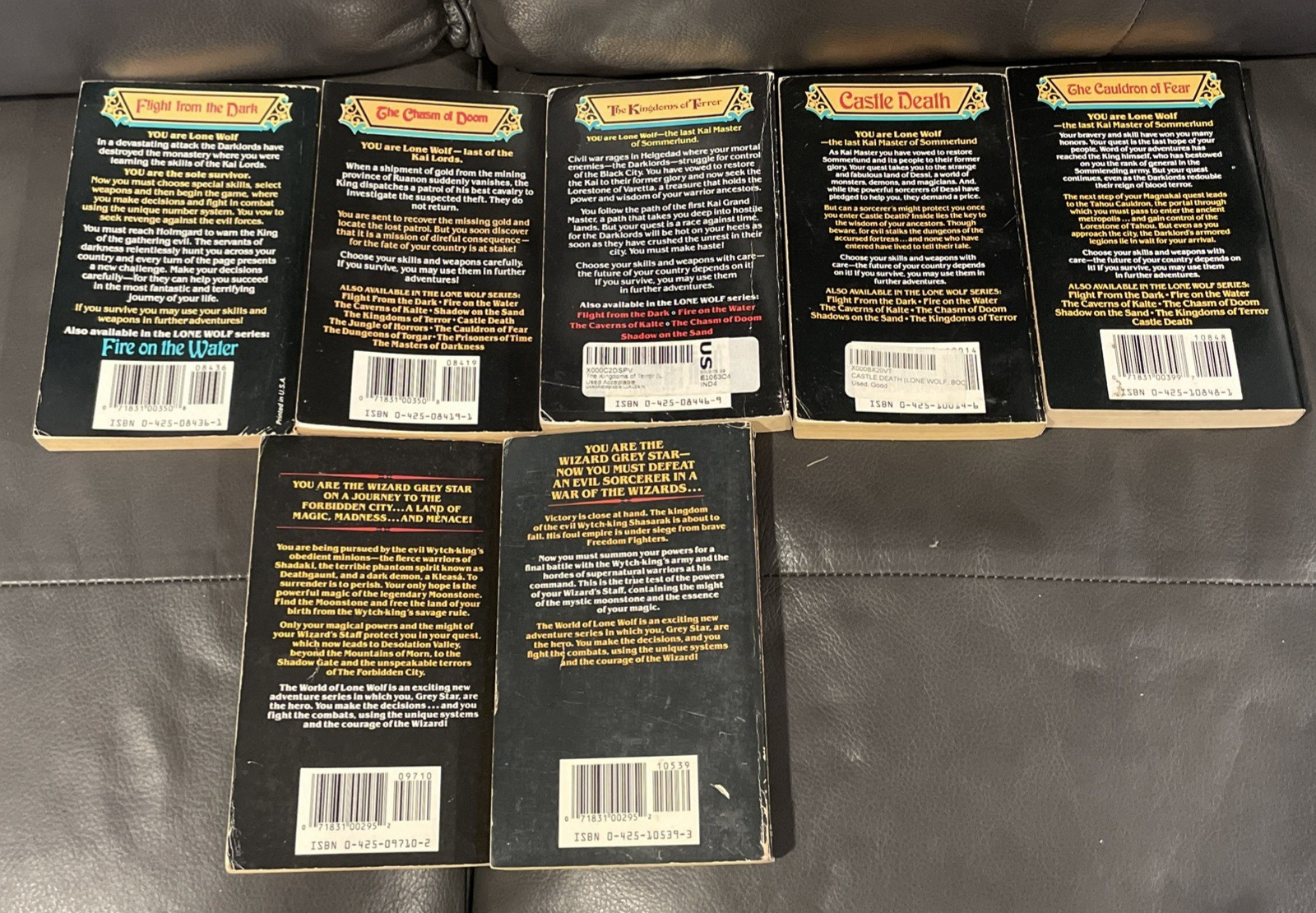 7 Lone Wolf 1 4 6 7 9 Joe Dever Role Playing Adventure Game Books RPG World of