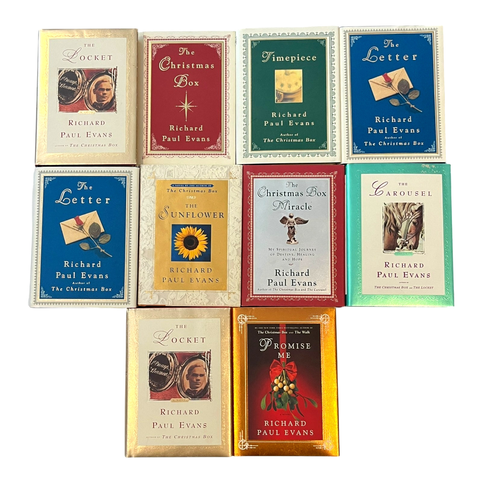 Richard Paul Evans Book Lot 10 Hardcovers Christmas Box Trilogy Locket Letter