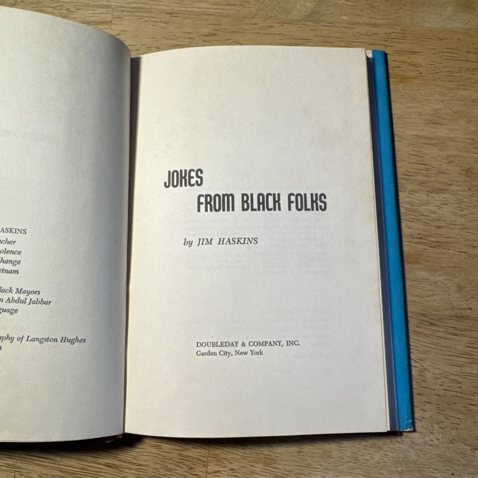 Jokes from Black Folks By Jim Haskins 1973 First Ed. Hardcover W/ Dust Jacket