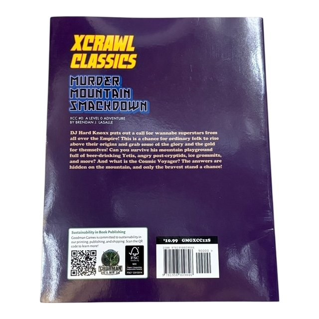 Xcrawl Classics Murder Mountain Smackdown RPG Adventure Goodman Games