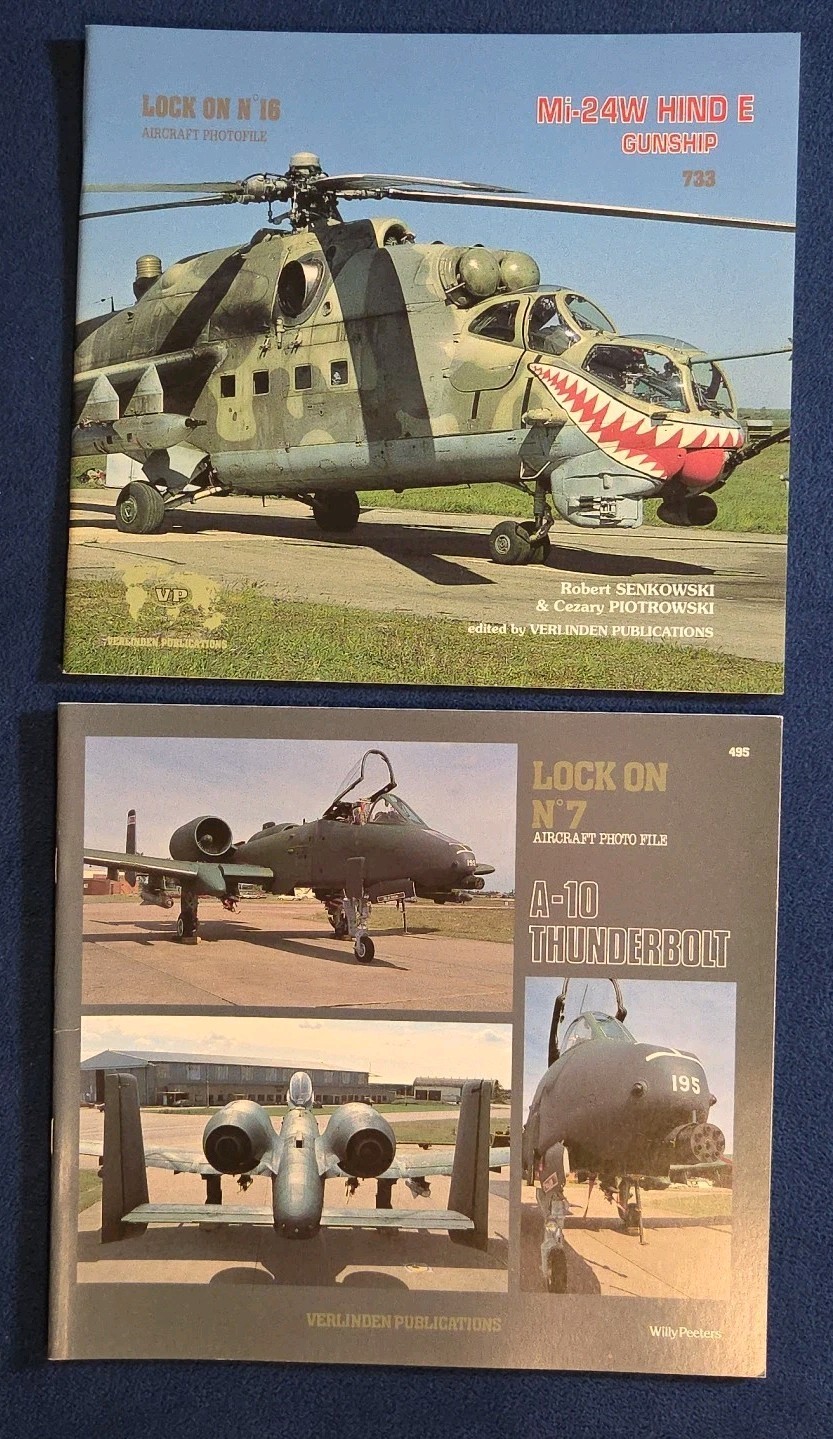 2 Verlinden Lock On Books Mi-24W Hind E Gunship & A-10 Thunderbolt Aircraft