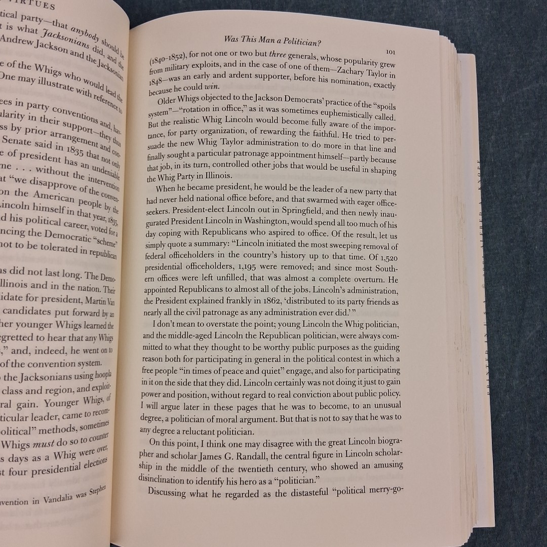 Lincoln’s Virtues Ethical Biography Miller 1st HC DJ VG+