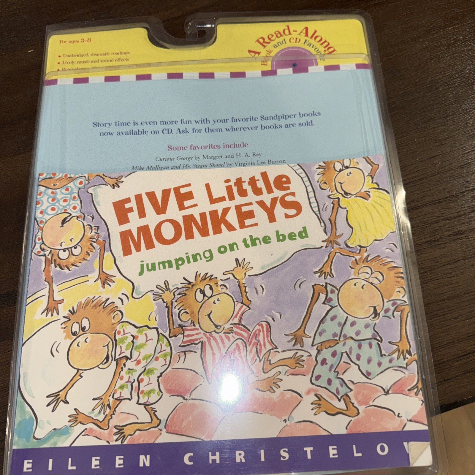 Five Little Monkeys Jumping On the Bed by Eileen Christelow Paperback And CD