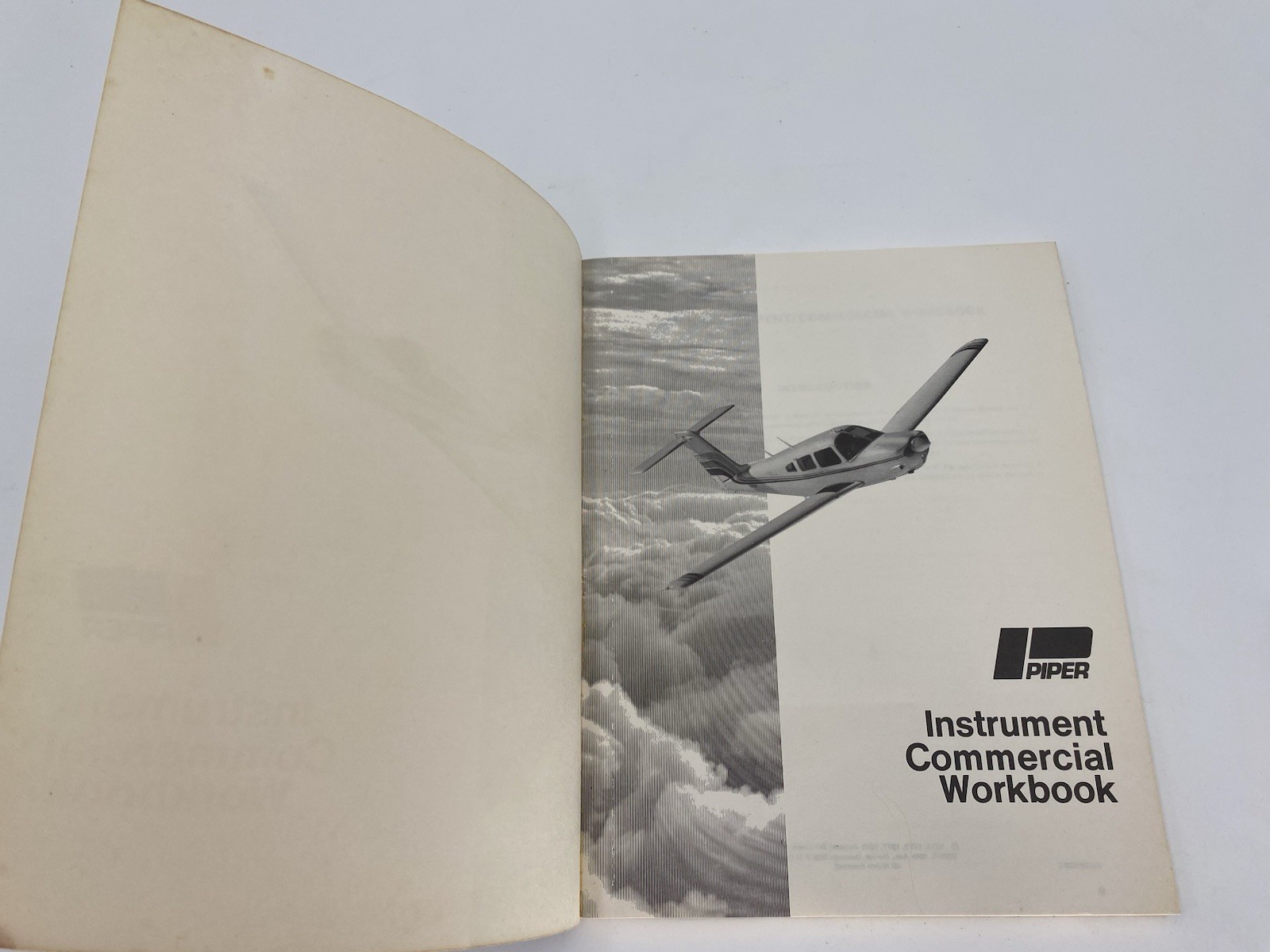 VTG 1979 Piper Commercial Pilot & Flight Briefers Manual & Workbook Lot Aviation