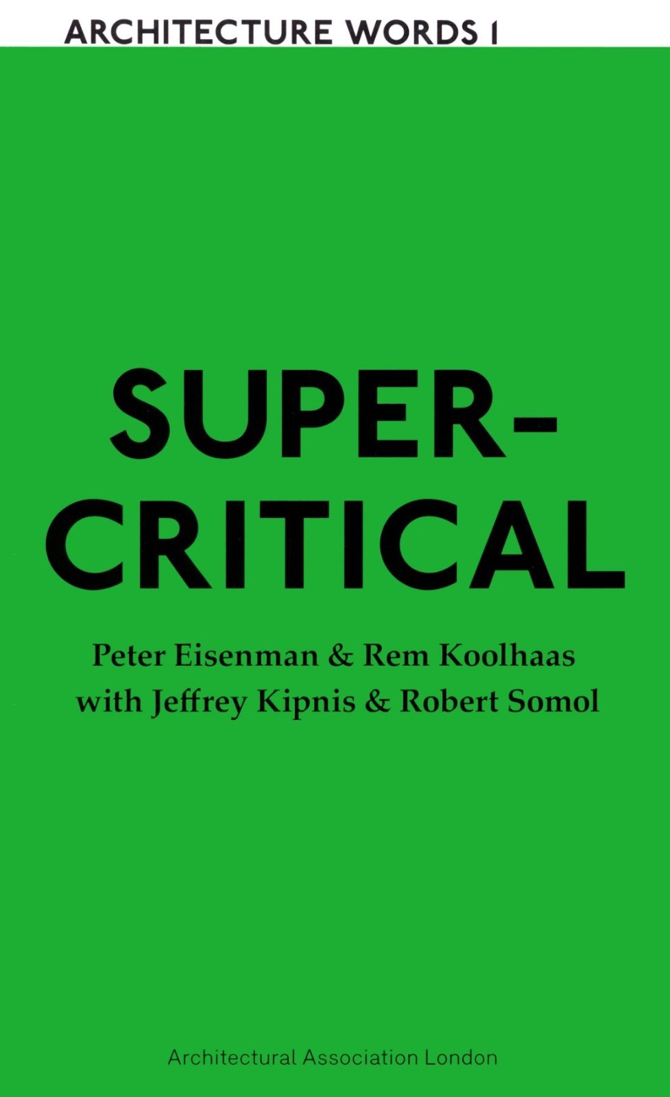 Supercritical: Peter Eisenman meets Rem Koolhaas ~ BRAND NEW ~ AA Words One RARE