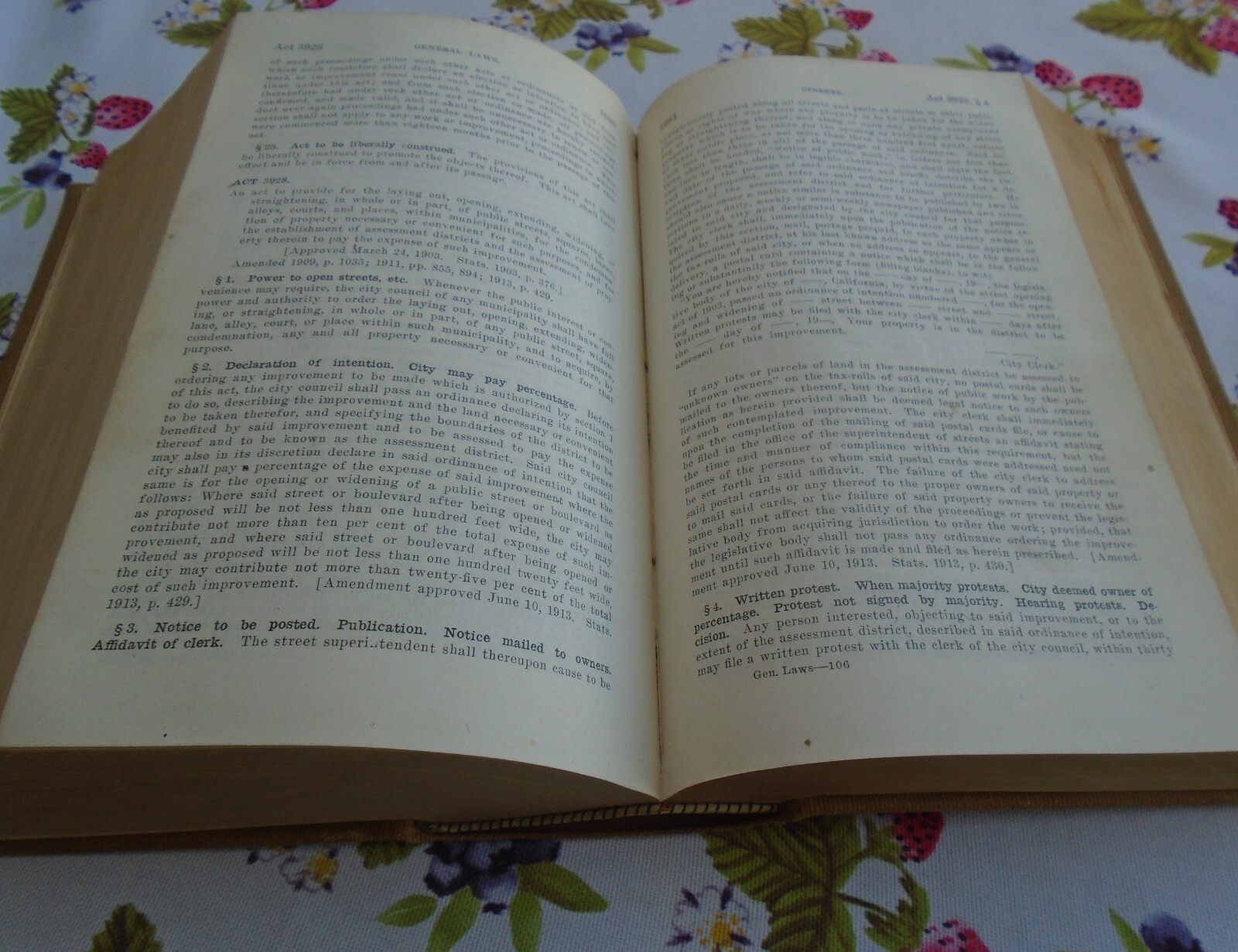 GENERAL LAWS OF THE STATE OF CALIFORNIA by James H. Deering 1916 Hardcover