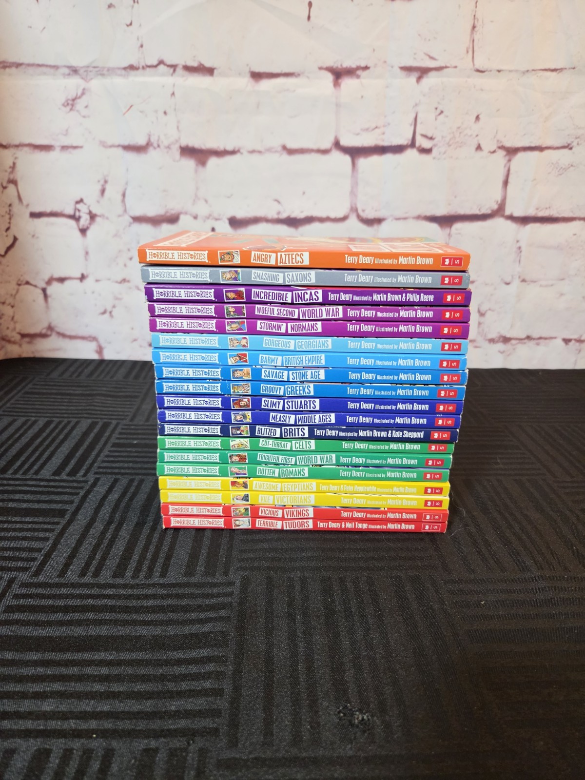 19 out of 20 Horrible Histories Box Set Terry Deary Scholastic PB