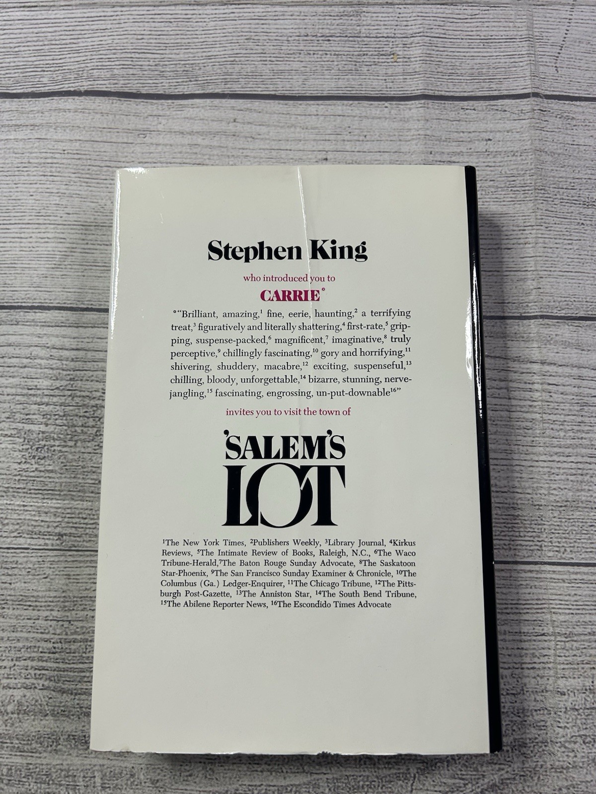 1975 SALEM’S LOT Stephen King Book Club Edition Hardcover w/ Dust Jacket