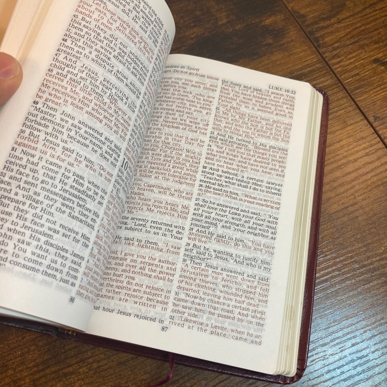 NKJV New Testament Bible Bonded Leather Psalms Prov. Thomas Nelson Burgundy 1982