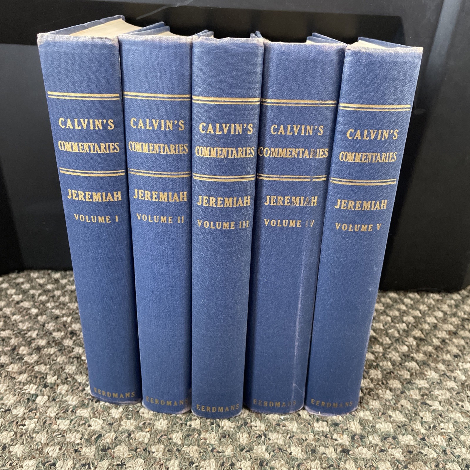 Calvin’s Commentary on Jeremiah 5 Volume Set Eerdmans 1950 Hardback