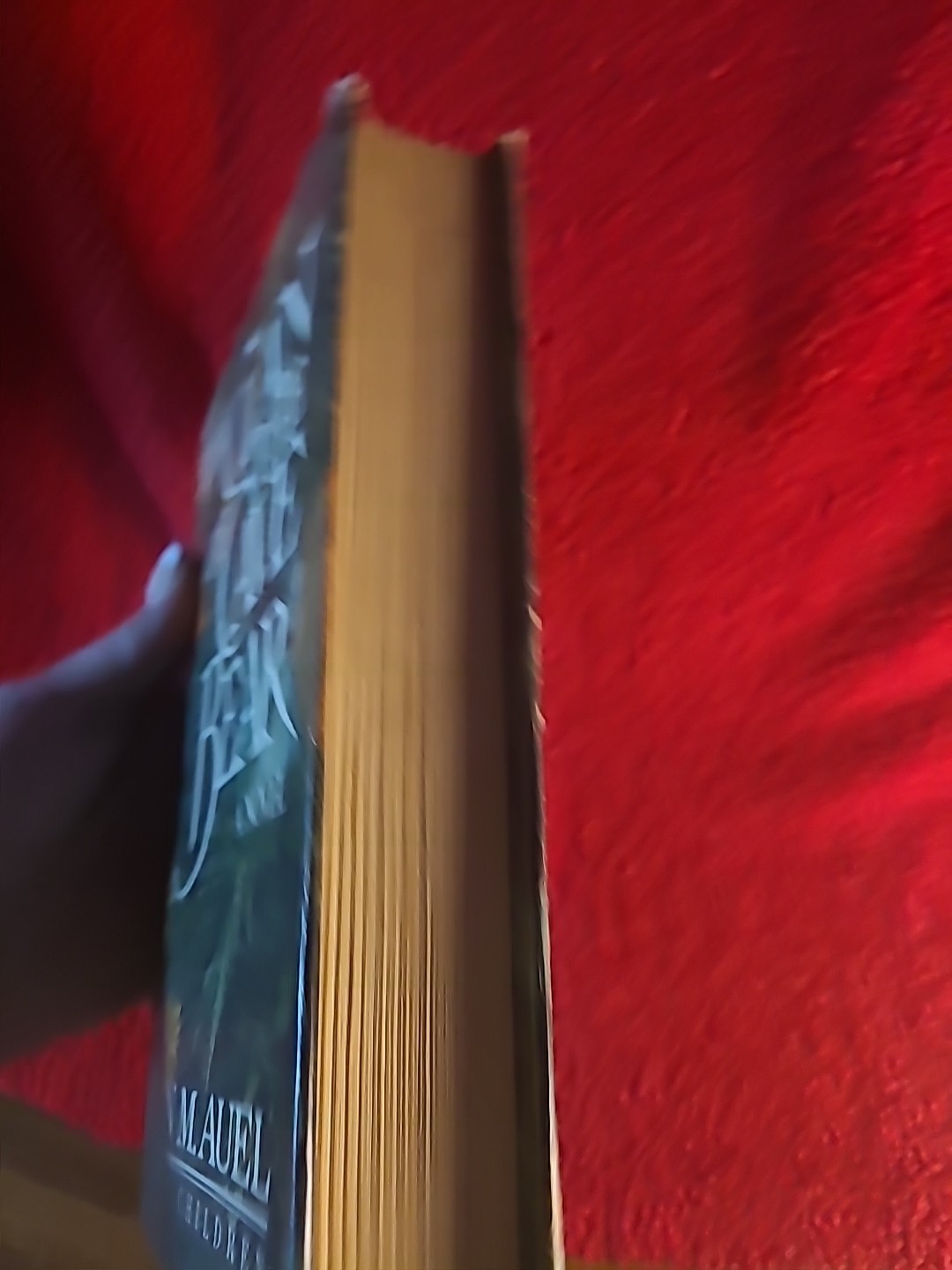 Hardcover first edition of the novel The Clan of the Cave Bear by Jean M. Auel.