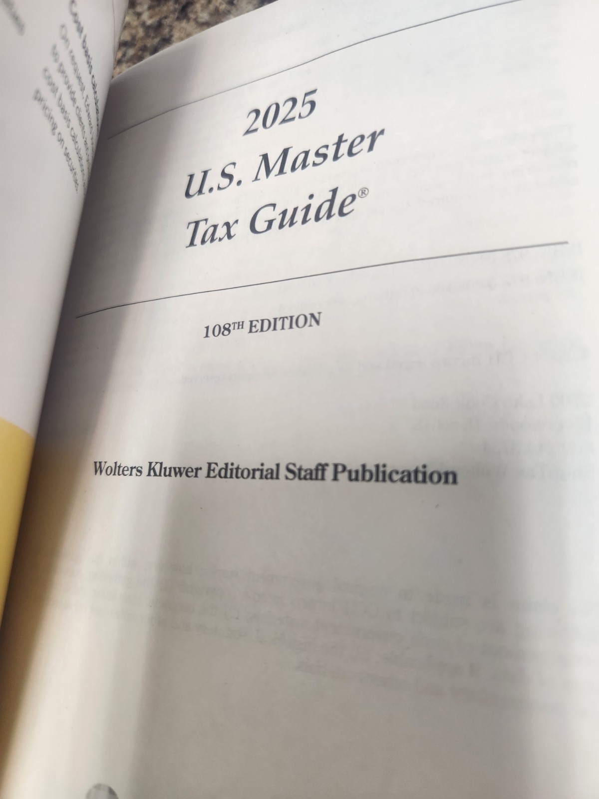 2025 US Master Tax Guide – Wolters Kluwer CCH NEW FREE SHIPPING