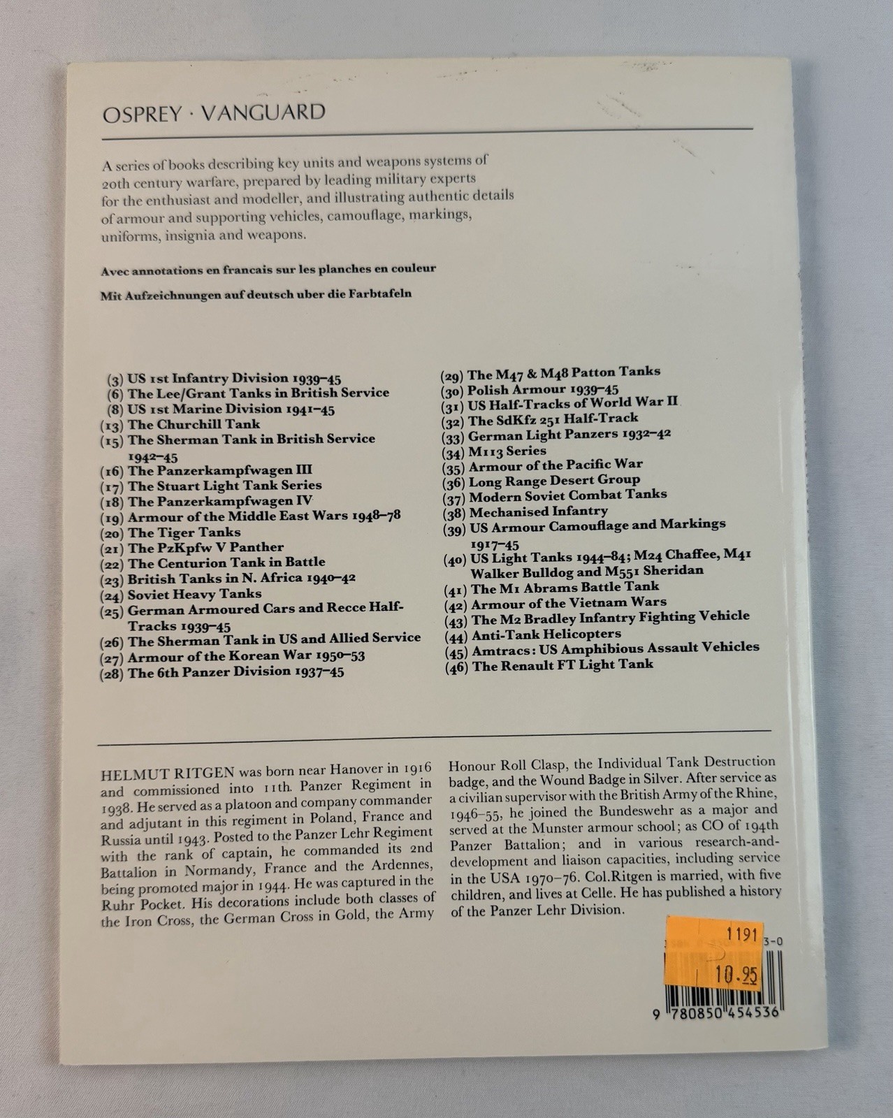 The 6th Panzer Division 1937 – 45 Osprey Vanguard #28 WWII Military History Book