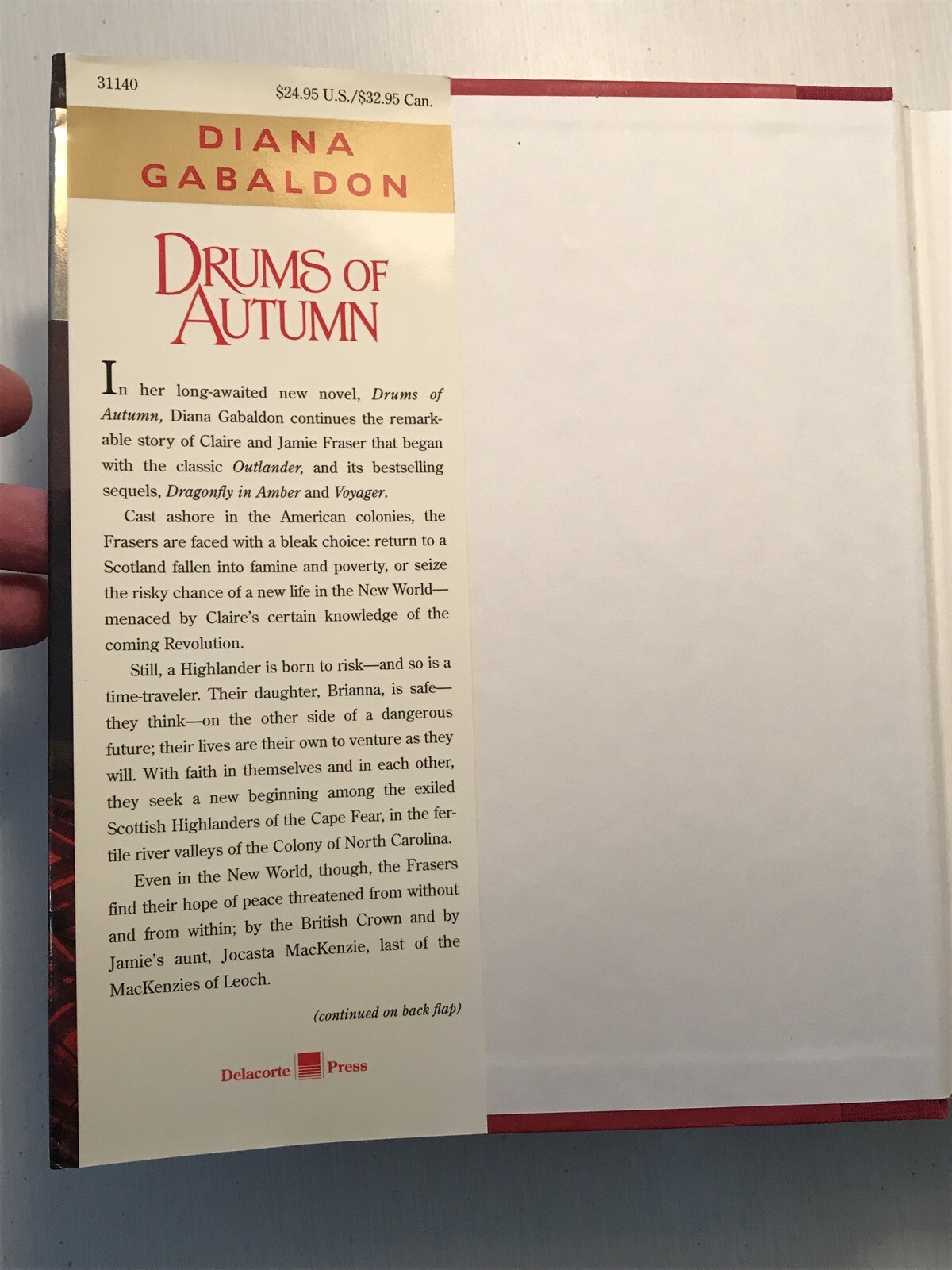 Drums Of Autumn FIRST EDITION 1st Printing Hardcover Diana Gabaldon Hardcover