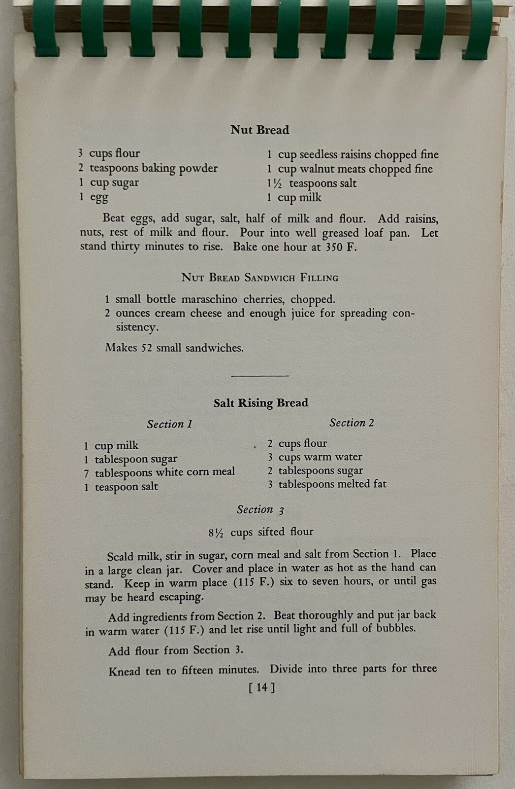 1950 A COOKBOOK FROM CHRIST CHURCH WOMEN’S AUXILIARY, ALEXANDRIA, VA, 82 PAGES