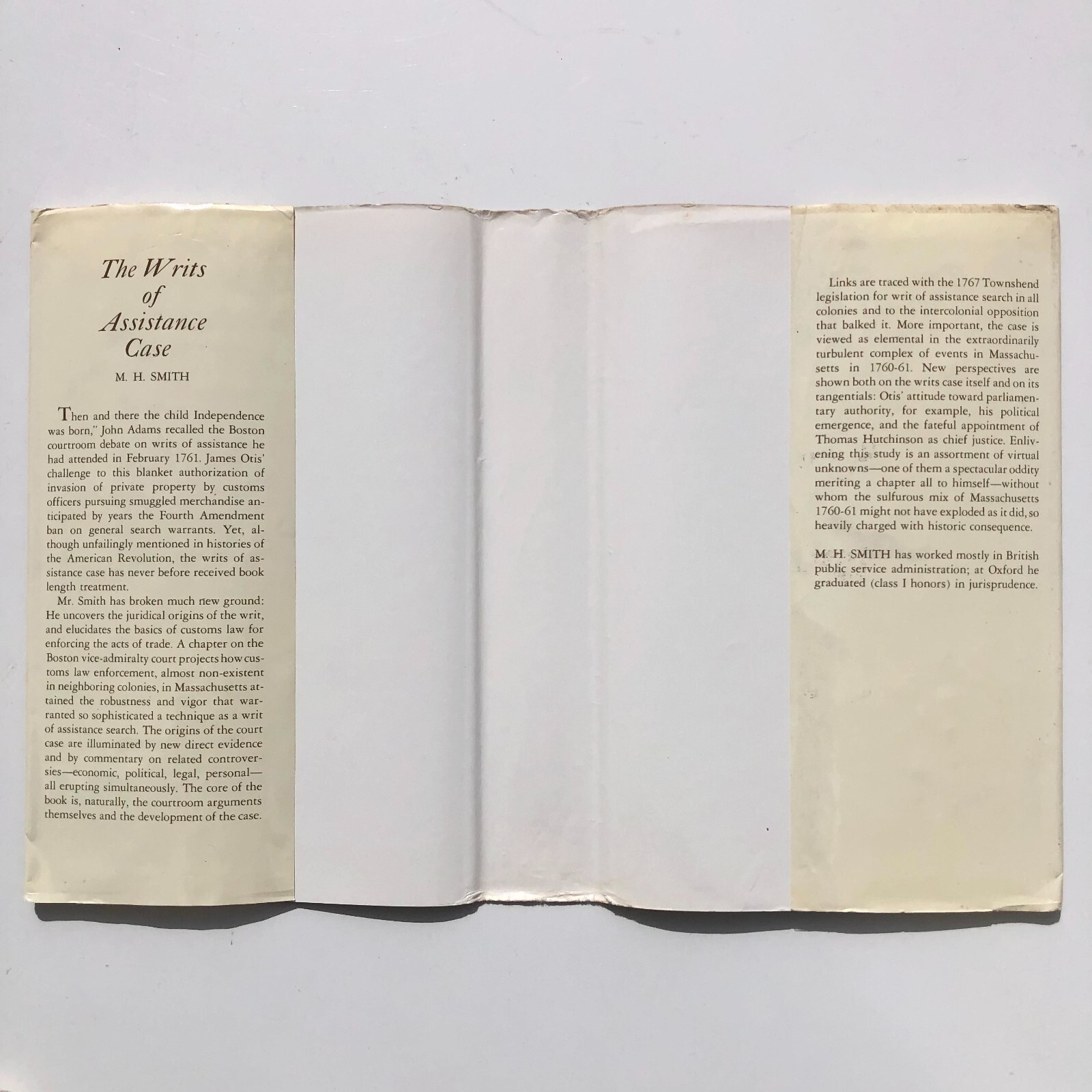 The Writs of Assistance Case by M. H. Smith 1978 Hardcover Law 0520033493 AS IS