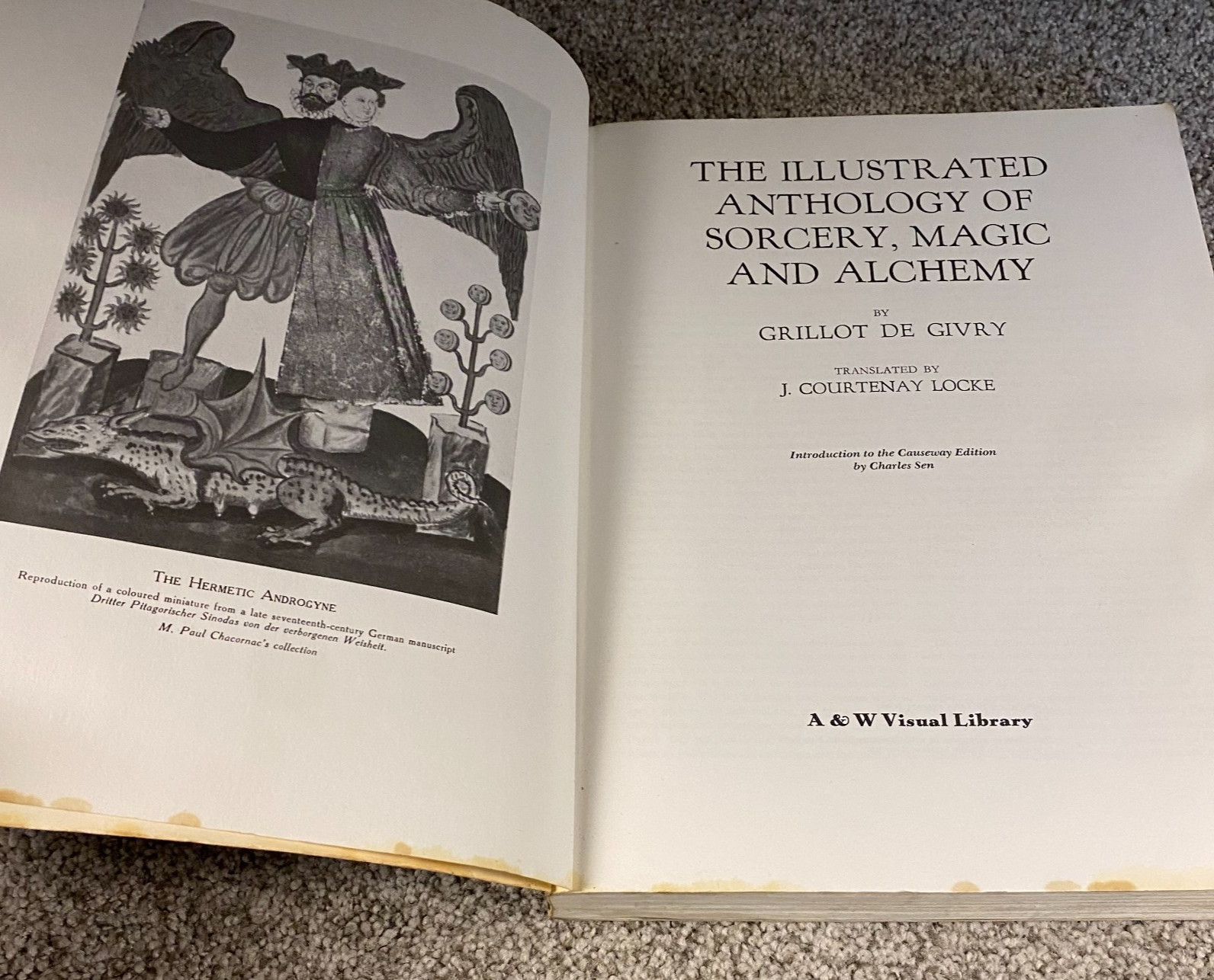 Illustrated Anthology of Sorcery, Magic and Alchemy Emile Grillot Degivry 1973