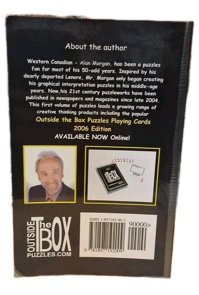 Outside The Box Puzzles #1,”I THINK I WROTE A BOOK”BY ALAN S. MORGAN SIGNED