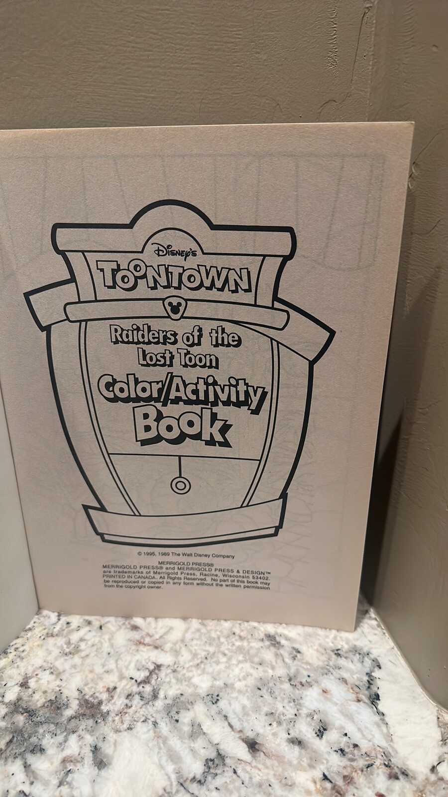 Merrigold Press Disney’s ToonTown Color Activity Book Raiders Of The Lost Toon