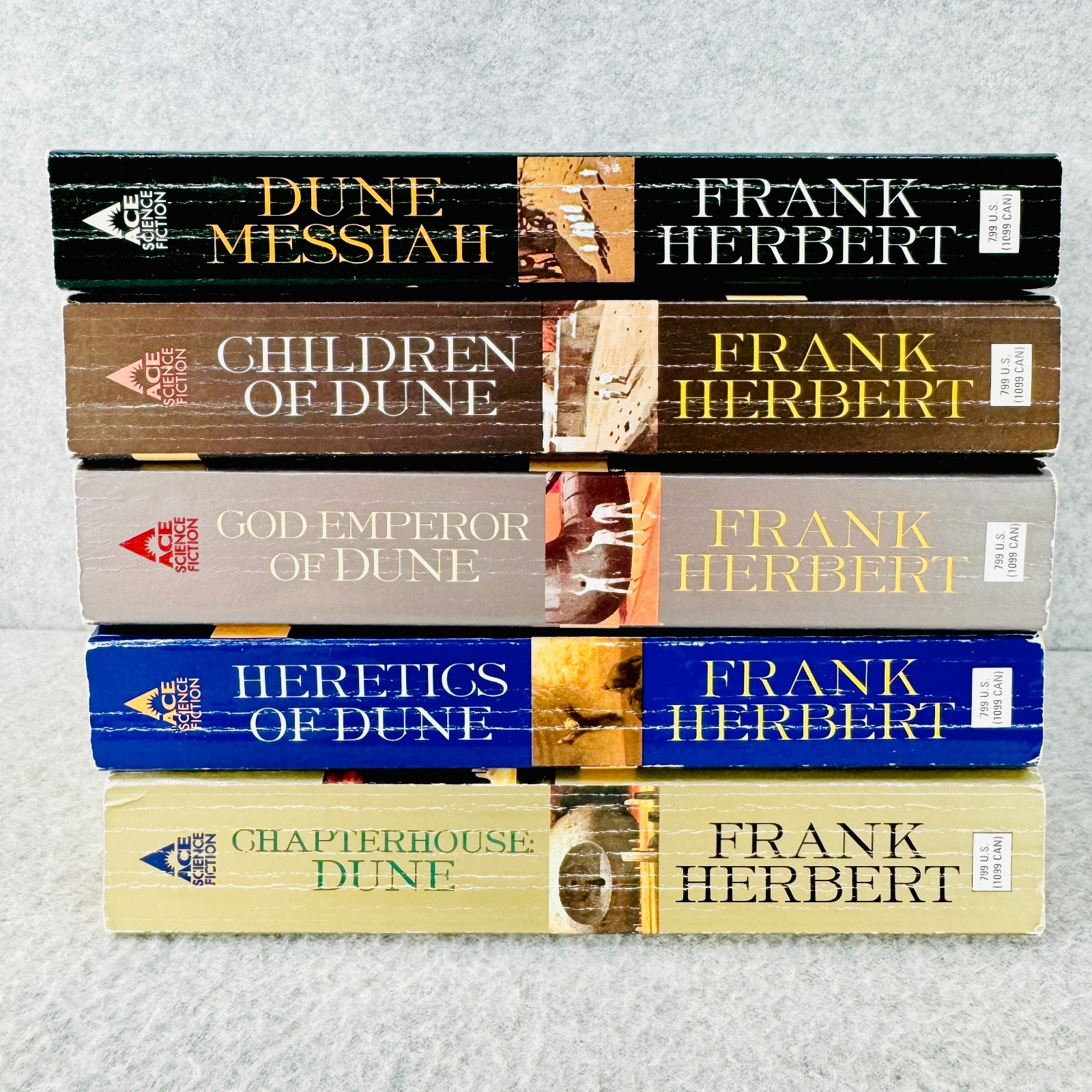 Dune Series Books 2-6 Frank Herbert Paperback ACE Vintage Scifi Lot of 5