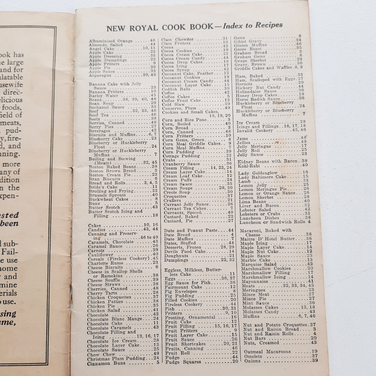 ROYAL COOK BOOK Vintage 1922 – ROYAL BAKING POWDER Co New York Recipe Booklet