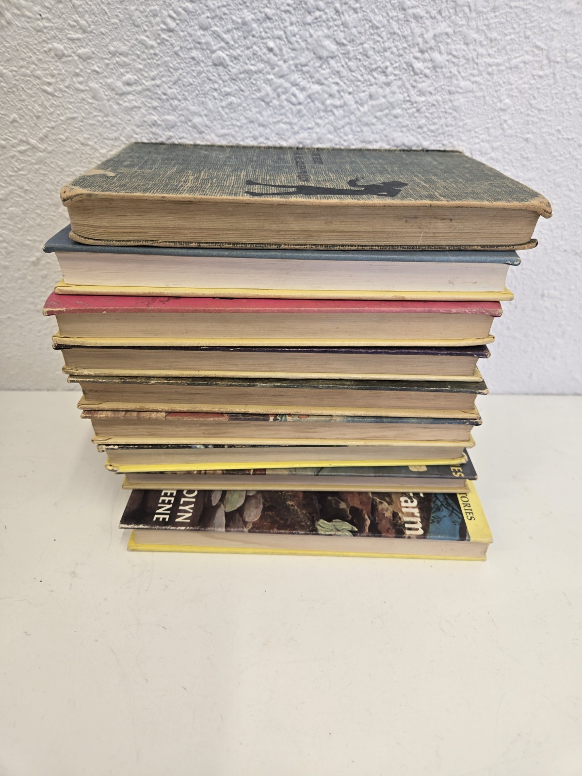 Vtg Nancy Drew Mystery Book Hardcover Matte Yellow Lot Of 9