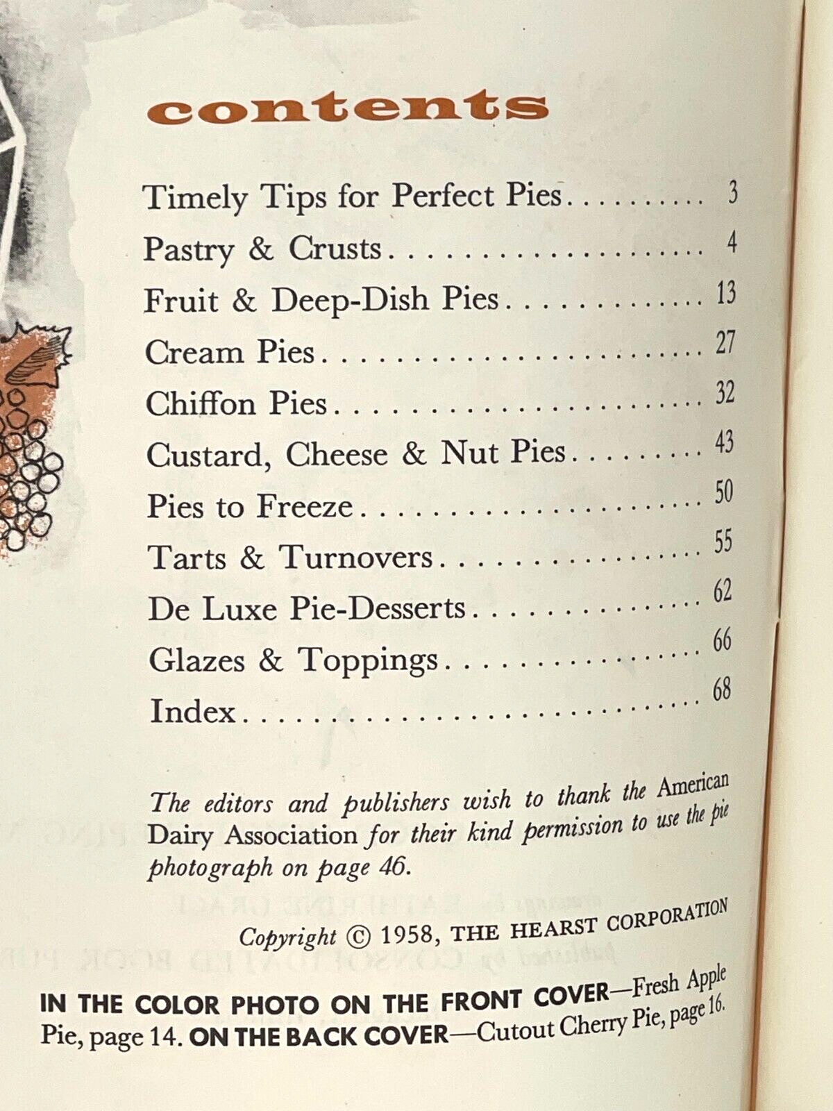 Good Housekeeping Party Pie Cookbook Vintage 1958-68 pages Luscious Fancy