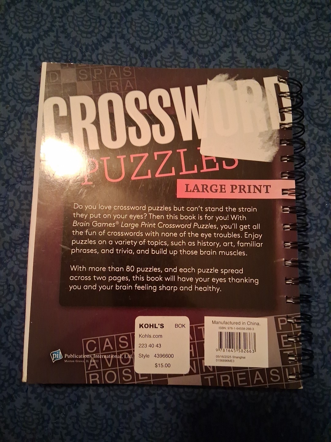 Brain Games Mini – Crossword Puzzles – Blue