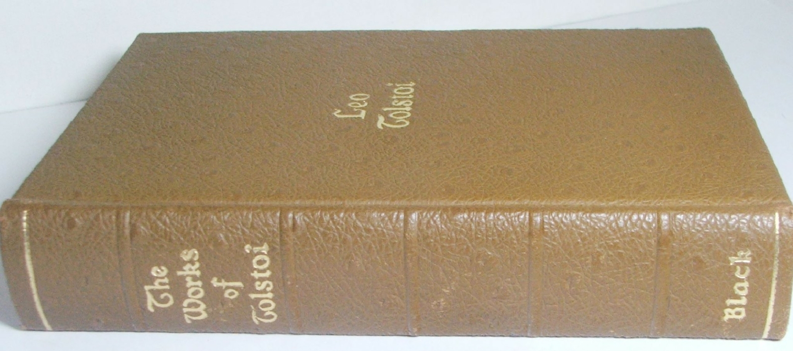 The Works of Leo Tolstoi 1928 Pebbled Hard Cover Gilt Lettering Walter Black