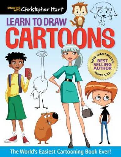 Learn to Draw Cartoons: The World’s Easiest Cartooning Book Ever! – VERY GOOD