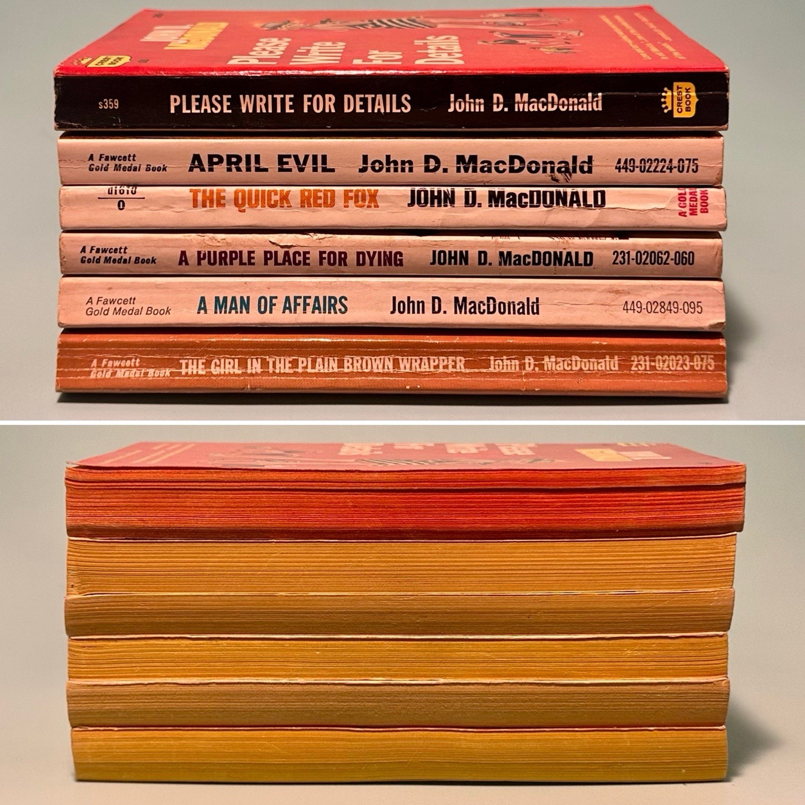 [Lot of 6] Vintage Crime Mystery Sex GGA Paperbacks 50s 60s JOHN D MACDONALD