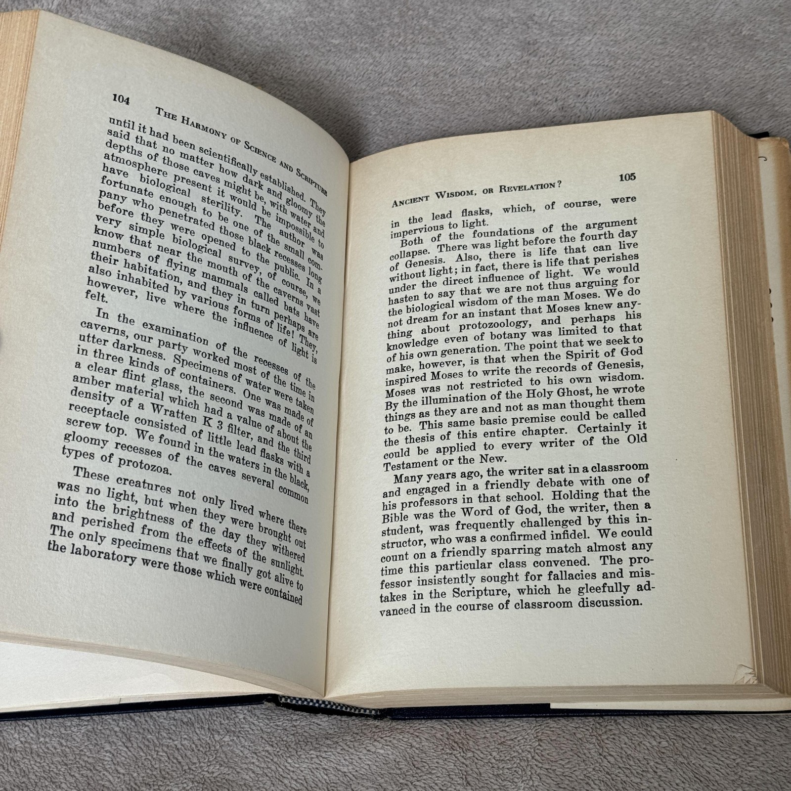 Vintage Harmony Of Science And Scripture Harry Rimmer Eerdmans 1952 HC DJ USA
