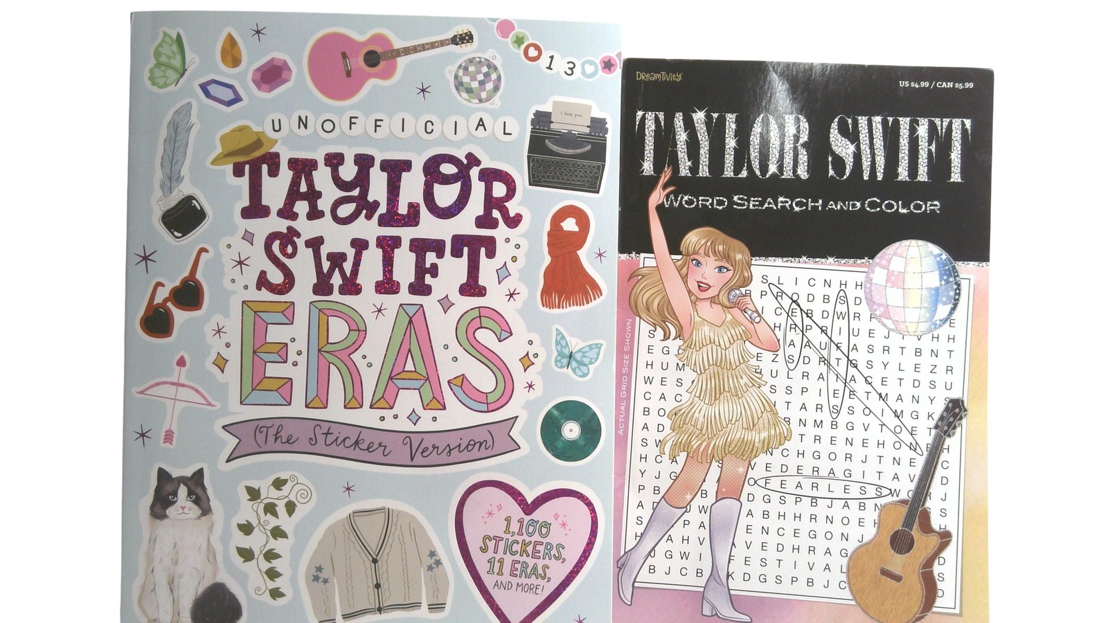 Taylor Swift Eras Sticker + Word Search Color 2 Book Set Workman Dreamtivity
