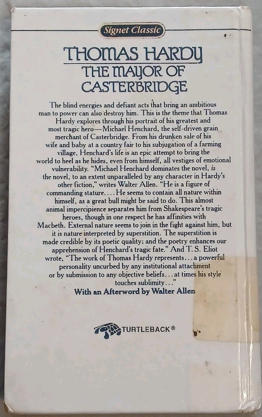 The Mayor of Casterbridge by Thomas Hardy (Signet classics) Turtleback Hardcover