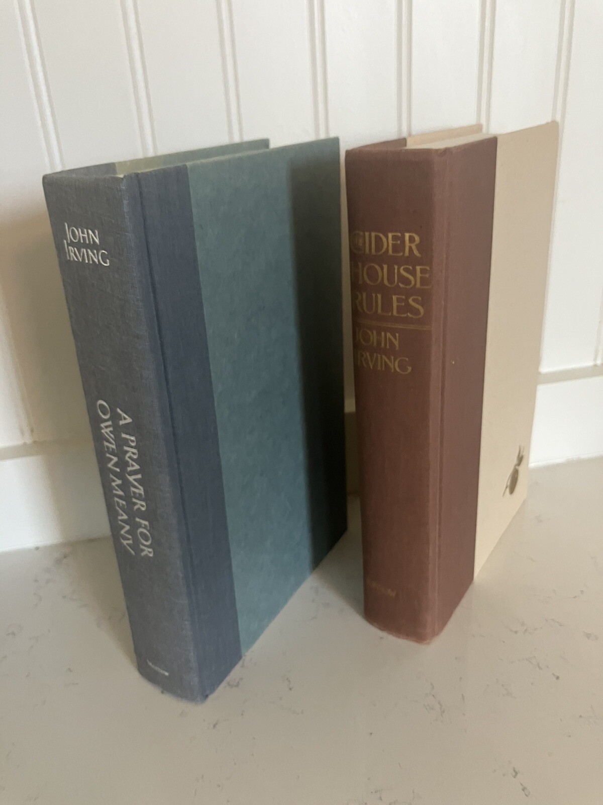 John Irving Hardcover First Editions: Prayer For Owen Meany/Cider House Rules.
