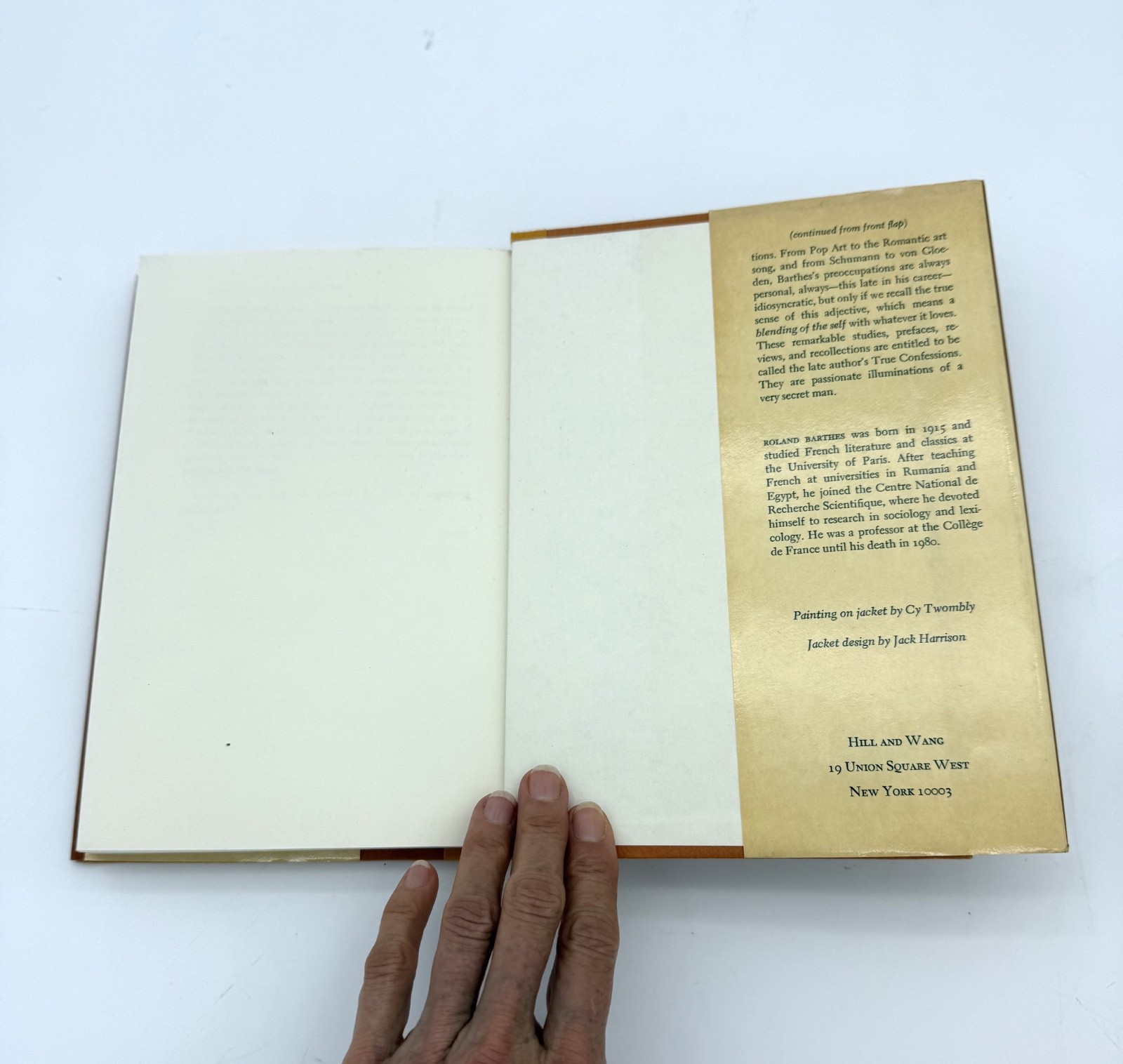 ROLAND BARTHES : THE RESPONSIBILITY OF FORMS: CRITICAL ESSAYS ON MUSIC – 1st Ed