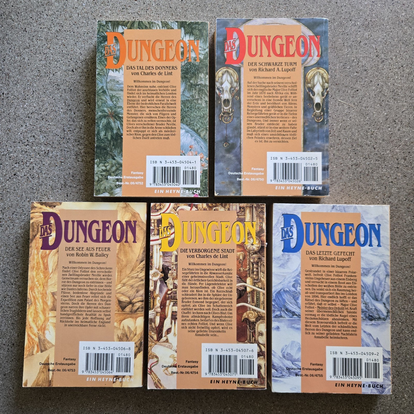 Lot (5) DUNGEON Philip Jose Farmer Vintage German Paperbacks 1980s 90s